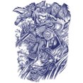 thumbnail image 2 of Art Tattoo Sticker 5/6/9/15/17/24 Piezas Impermeable Full Back Cove Dragon Tatuaje Semipermanente Rojo, 2 of 9