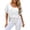 White, variant on Women's Summer Lace-Inset Top – Round Neck Short Sleeve Casual Blouse