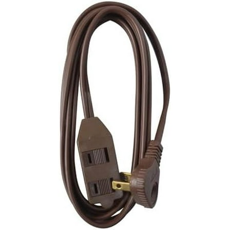 09407ME 7-Foot Flatplug Extension Cord Low Profile, Brown$$Tools & Hardware Other