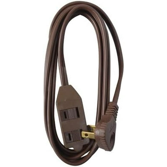 09407ME 7-Foot Flatplug Extension Cord Low Profile, Brown$$Tools & Hardware Other
