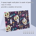 thumbnail image 4 of Dailycode Light Switch Plate Covers 2 Gang Wall Plate Plastics Outlet Covers for Kitchen Home Office Decor Cute Skull Candles Bone, 4 of 8