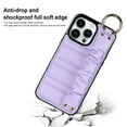 thumbnail image 5 of ELEHOLD Luxury Leather Case for iPhone 13 Pro Max 6.7" with Anti-Loss Wristband Metal Ring Buckle Full Body Protective Shockproof Anti-Scratch Phone Case,Purple, 5 of 7