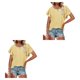 thumbnail image 2 of Guardurnaity Camiseta de mujer Estética Linda Hollow Out Pullover Blusa Club Work Vacation Daily Basic Summer Top Ropa para niñas Type9 NO9, 2 of 6