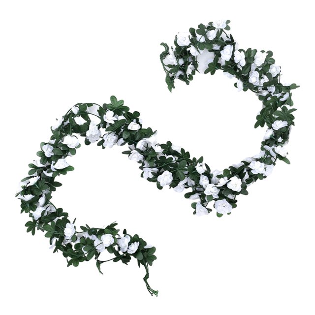 Paquete de 5 plantas de flores de vid de rosas falsas de 41 pies, flores artificiales colgantes de hiedra rosa para el hogar, hotel, oficina, boda, fiesta, jardín, artesanía, decoración artística,