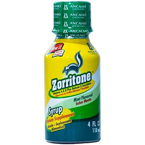 Zorritone Cough Syrup Mint Flavored Cough Suppressant Syrup with