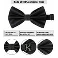 thumbnail image 7 of Bow Ties for Men Solid Color Pre-Tie Bow Tie and Pocket Square Set Classic Formal Tuxedo Bowties, 7 of 7