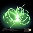 thumbnail image 1 of czcpp-EL Wire Fluorescen Green, 16.4ft/5m USB 5V Adapter Neon Lights Strip 360° Cuttable Glowing Rope Lights for Parties, Halloween, DIY Decoration, 1 of 4