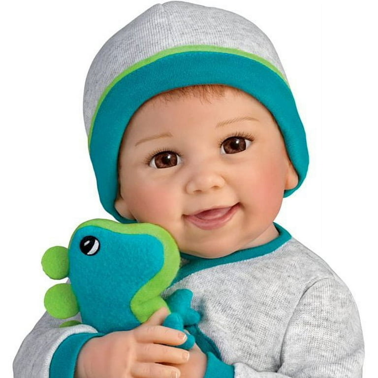 The Ashton Drake Galleries Ryan and Rex with Hand Rooted Hair So Truly Real Lifelike Realistic Weighted Newborn Baby Boy Doll 18 inches