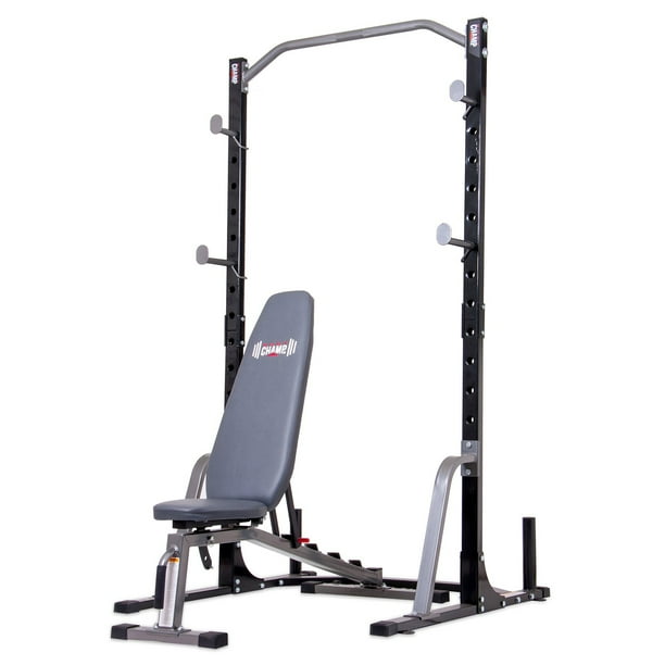Body Champ PBC530 Power Rack System with Olympic Weight Plate Storage