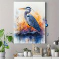 thumbnail image 4 of Qisvanset 12x16 Inch Grace Heron Watercolor Canvas Wall Art, Elegant Coastal Bird Nature Lover Home Wall Decor, 4 of 8