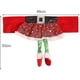 thumbnail image 2 of Decoraciones navideñas, patas de elfo de Papá Noel, cubierta trasera para silla de comedor, decoración festiva de cocina, niña, 1 unidad, color rojo, 2 of 5