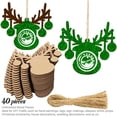 thumbnail image 3 of Inkdotpot 40pcs Reindeer Wooden Ornament with Holes 3.5" Unfinished Predrilled Natural Wood Slices for Crafts Wooden DIY Christmas Ornaments Hanging Ropes Included, 3 of 5
