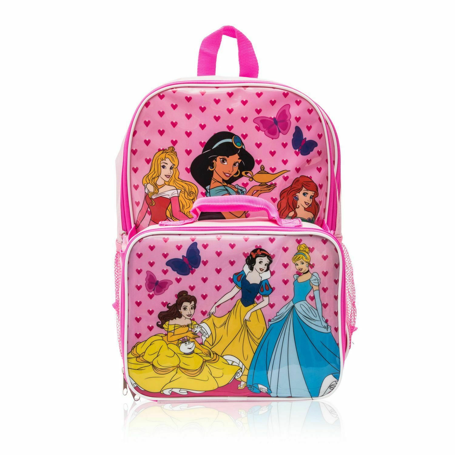 Disney Princess Insulated Pink Lunch Box Bag  Disney Cinderella Belle Ariel 
