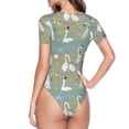 thumbnail image 4 of Naloa Cute Farm Birds Women's Short-Sleeved Onesie, One-Piece Swimsuit for Parties, dates, clubs - Large, 4 of 9