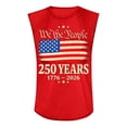 thumbnail image 3 of GrmtClth 250th American Tank Top Summer American Flag Print Shirt Classic Sleeveless Tee Dressy Crew Neck Clothing Red L, 3 of 3