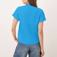 thumbnail image 5 of Fancifize Womens Trendy Blouse for Women Casual V Neck Dressy Shirts Short Sleeve Fashion Tunics Tops Business Summer Comfortable Clothes, 5 of 5