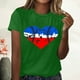 thumbnail image 2 of Blusa informal de manga corta con cuello redondo y estampado suelto de verano para mujer con estilo OAVQHLG3B Store  lin121212, 2 of 4