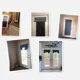 thumbnail image 5 of Juego de 2 cortinas francesas con parte trasera autoadhesiva, blanco 66*203 cm, 5 of 5