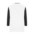 thumbnail image 7 of Womens Workout Tops V Neck Color Block Baseball Tunics Tee 3/4 Sleeve Fashion Comfy Cotton Basic Raglan T Shirts, 7 of 7