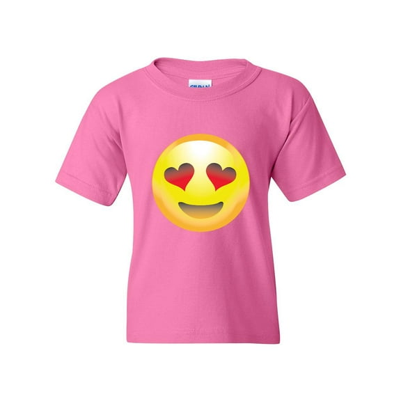 IWPF - Big Girls T-Shirts and Tank Tops - Emoji Heart-Shaped Eyes
