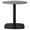 Black, variant on LeisureMod Vail Round Dining Table 27" Wide with Sintered Stone Top and Powder-Coated Square Steel Black Base Kitchen Table, Seats 2-3 Person for Modern Home, White