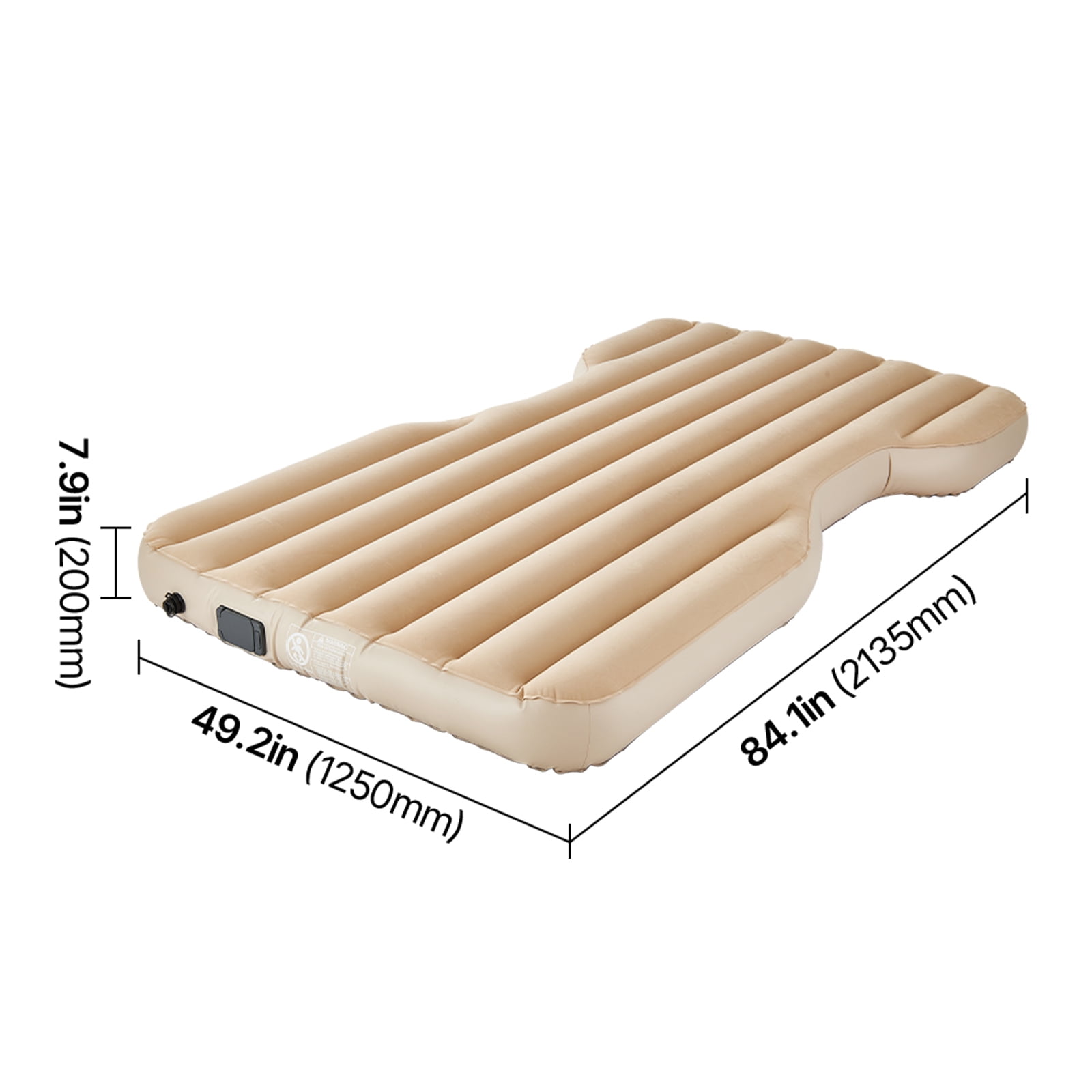 KFFKFF Vehicle Air Bed, Compatible with Tesla Model Y (2020-2024), Expandable Vehicle Camping Mattress, Velvet Enhanced Inflatable Journey Beds, Sturdy Mobile Resting Mat with Integrated Pump