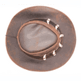 thumbnail image 4 of RESISTANCE Australian Leather Hat with Crocodile Band Teeth - Dundee Style | Outback Hat for Men and Women, 4 of 4