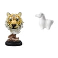 thumbnail image 1 of Escultura de cabeza de tigre, escultura de mesa, estatua de caballo, figura de cabeza de animal, resina, cerámica, obra de arte, diseño moderno único,, 1 of 8