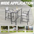 thumbnail image 4 of Nuu Garden 3 Piece Patio Bar Set, High Stools Set with Rectangular Bar Table, All Weather Textilene Outdoor Bar Stools Chair Set of 2, Gray, 4 of 10