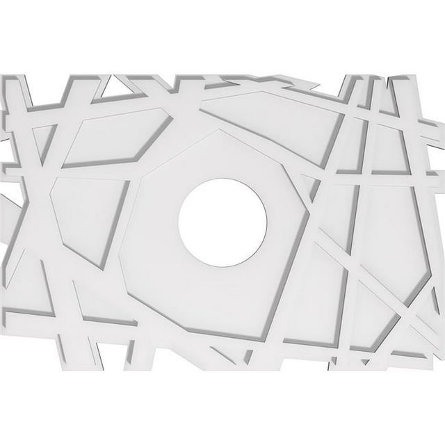 Ekena Millwork CMP30X20NO-06000 6 in. ID x 10.5 in. Rectangle Novo Architectural Grade PVC Contemporary Ceiling Medallion
