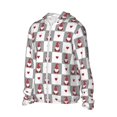 thumbnail image 2 of Xecao Gnomes and Hearts for Sun Shirt-A lightweight, hoodie-style long-sleeve UV protection garment designed for other outdoor activities., 2 of 9