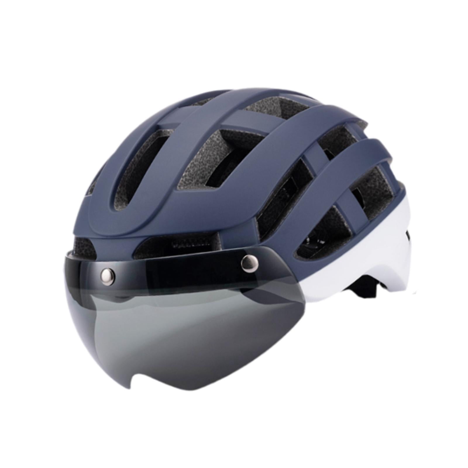 DimyFew Bike Helmet Cycling Helmet Protective Adjustable Chin Strap Sports Helmets Bike Blue White