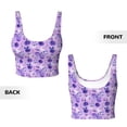 thumbnail image 6 of Uemuo Violet Pattern Women's Sports Bra - High Impact Support, Breathable, and Comfortable Athletic Bra for Running, Yoga, and Workouts, 6 of 9