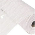 thumbnail image 3 of 10" White Snowdrift Cotton Ball Mesh Ribbon, 3 of 3