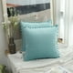 thumbnail image 1 of Throw Pillow Cases Pack de 2 acogedoras fundas de cojín de felpilla suave teñidas sólidas para sofá decoración del hogar 18 X 18 pulgadas verde azulado, 1 of 5