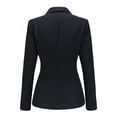 thumbnail image 2 of AZoiNM Women's Tailored One Button Blazer Slim Fit Stretch Polyester Work Jacket, 2 of 6