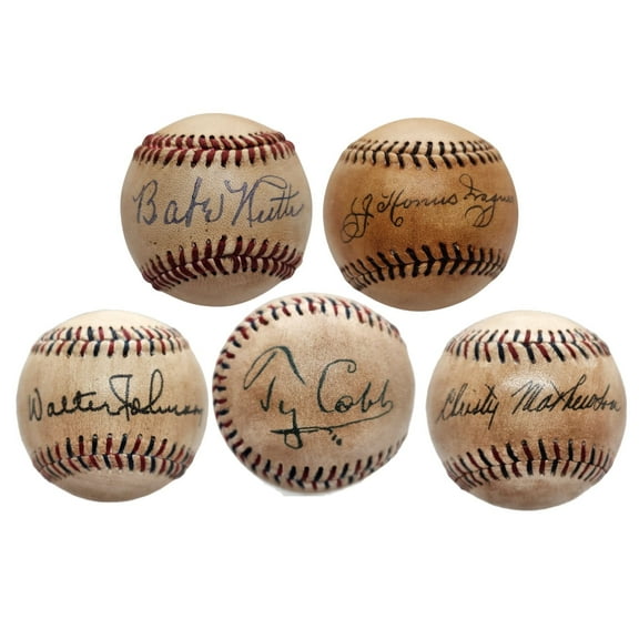 1st Hall of Fame Class 5-Baseball Set – Replica Autographed Licensed Souvenir Collection