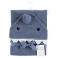 thumbnail image 2 of Hudson Baby Unisex Baby Cotton Animal Face Hooded Towel, Blue Shark, One Size, 2 of 2