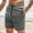 Gray Athletic Shorts, variant on HOOMEUMY Men's Summer Corduroy Shorts Straight Fit Elastic Waist Beach Shorts with Pockets Solid Color Drawstring Lounge Shorts Green XXXL