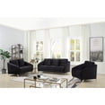 thumbnail image 6 of Sofia Black Velvet Elegant Modern Chic Loveseat Couch, 6 of 6