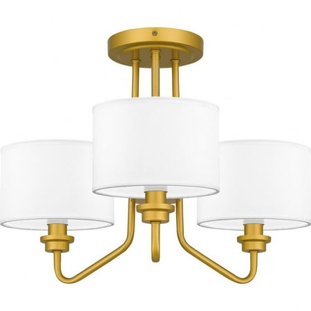 

3 Light Semi-Flush Mount in Transitional Style-12.25 inches Tall and 18 inches Wide-Painted Brass Finish Bailey Street Home 71-Bel-4926235