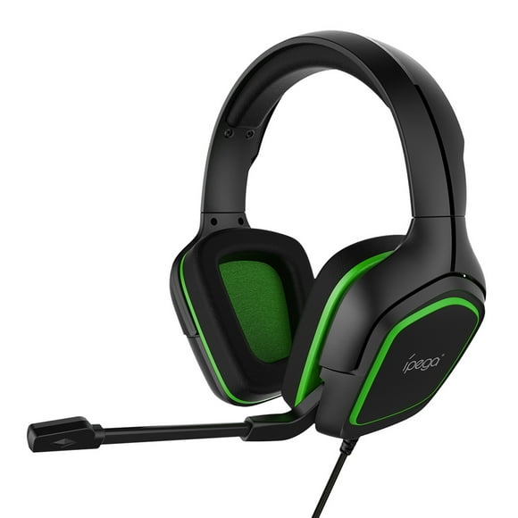 iPega PG-R006 Gaming Headset with High Sensitive Microphone Replacement for PC Switch PS4 CellPhone Black+Green