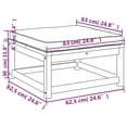 thumbnail image 2 of vidaXL Patio Footstool with Cushions Solid Wood Acacia, 2 of 7
