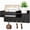 Black, variant on Homaryx Wooden Key Holder Wall Mount with Mail Organizer, 6-Hook Key Rack with Shelf for Entryway, Living Room, Rustic Farmhouse Decor Black