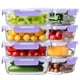 thumbnail image 1 of Pack de 8 Contenedores de Vidrio HOMBERKING para Alimentos 1040 ml a Prueba de Fugas, 1 of 7