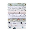 thumbnail image 5 of Comfort Classics Cozy Soft 3-Piece Blue Stars Cotton Flannel Printed Sheet Set , Twin XL, 5 of 8