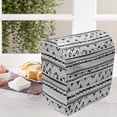 thumbnail image 4 of Tribal Lounger Chair Bag, Prehistoric Aztec with Circles Triangles Tribal Folk Pattern, High Capacity Storage with Handle Container, Lounger Size, Charcoal Grey White, by Ambesonne, 4 of 5