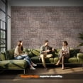 thumbnail image 2 of Izodekor 3D Brick Effect Wall Panels - Cladding, Stone Look, Styrofoam Facing for Living Room, 19x39 in, 10 Panels, Ancient Traces K-03, 2 of 10