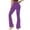 Purple, variant on Women's V Back Scrunch Butt Flare Leggings Ruched Bell Bottom Yoga Pants