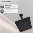 thumbnail image 4 of 10 Inch Straight Ceiling Mount Shower Arm with Flange, Square Shower Arm for Rain Showerhead, Black Finish, 4 of 7